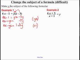 Changing The Subject Of The Formula 3