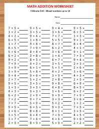 5 minute drill h 10 math worksheets
