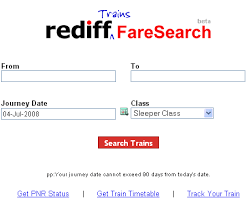 Indian Railways Track Trains Timetable Fare Search