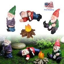 4pcs miniature garden gnomes dwarfs