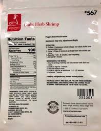 brand garlic herb shrimp recalled due