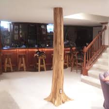 Authentic Rustic Cedar Log Basement