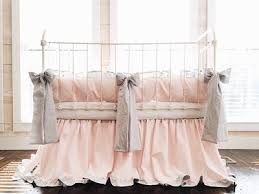 Baby Girl Crib Bedding Set Pink Gray