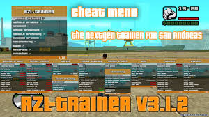 Goto your file manager or browser . Download Rzl Trainer V3 1 2 Convenient Cheat Menu Like In Gta 5 For Gta San Andreas