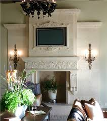 French Style Natural Stone Fireplace