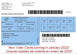 voter registration certificate denton
