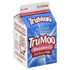 trumoo fat free strawberry milk 8 fl