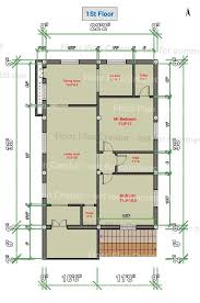 1st Floor 27 42 House Plan Duplex