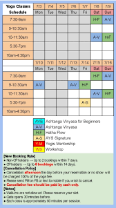 schedule from july 3 ann yoga studio