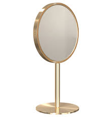 magnifying mirror 2 brushed gold