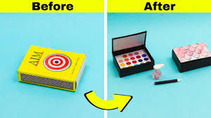 diy miniature makeup kit from matchbox