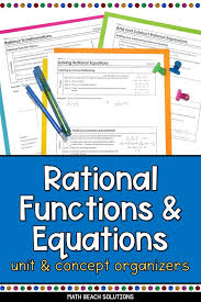 Rational Functions Unit 9 Bundle