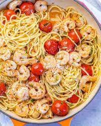 easy garlic shrimp pasta with video