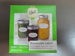 Ball Pack Of 60 Dissolvable Food Canning Jar Labels Use On Glass Or Lid 10734 1440010 Ebay