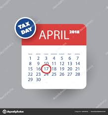 Tax Day Reminder Concept Calendar Design Template Usa Tax