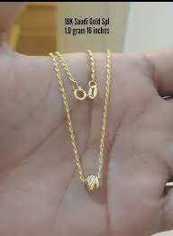 lightweight necklace 18k saudi gold