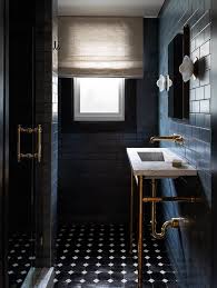Marble And Brass Washstand On Black And