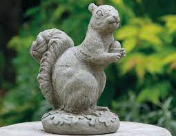 Sitting Squirrel Stone Statue Wildlife