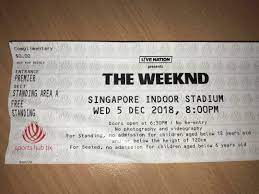the weeknd standing a concert ticket