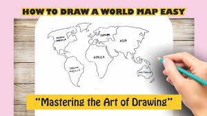 how to draw a world map easy you