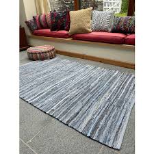 denim rug washableflat weave design