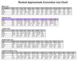 Official Store Reebok Shoes Size Chart B23e3 9b42c