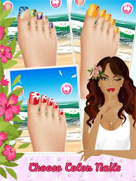seaside feet salon game nail art