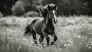 black and white horse stock photos