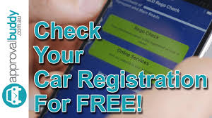 how to check your car registration for
