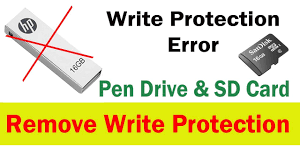Remove write protection from sd card. Write Protection Error Fix Pen Drive And Micro Sd Card Youtube