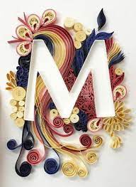 See more ideas about quilling, paper quilling, quilling art. Quilled M Letter Unknown Quiller Quilling Letters Quilling Paper Craft Paper Quilling Designs