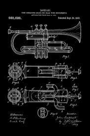 trumpet patent wall mural