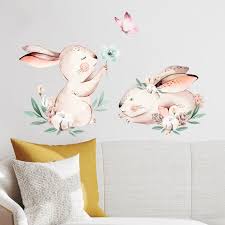 bunny wall decals for girls bedroom
