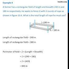 Example 4 - A farmer has a rectangular field of length and breadth 240