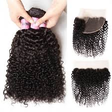 Unice Hair Icenu Series Malaysian Curly Virgin Hair 4 Bundles Weave With 6x13 Frontal Closure