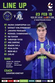 สมุทรปราการซิตี้ SPC - SPC Line-Up: 2019 T1 MD1 Samut Prakan City vs  Chiangmai FC รายชื่อผู้เล่นของทีม 