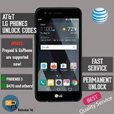 As well as the benefit of being able to use your lg with any network, it also increases its value if you ever plan on. Retail Services Unlock Code At T Lg Gophone Phoenix 3 M150 K10 K425 Phoenix 2 K371 Att Usa Business Industrial