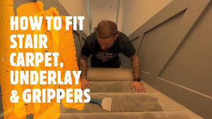 how to fit carpet on stairs underlay