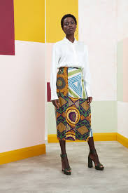 Iya African Patchwork Skirt - African Print Wrap Midi Skirt - Sika'a