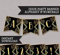 1920s banner printable party 20s theme
