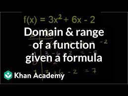 Domain And Range Of A Function Given A