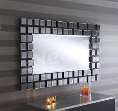 Multi Facet Black Wall Mirror