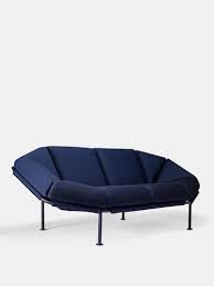 Atlas Two Seater Sofa In Navy Blue From