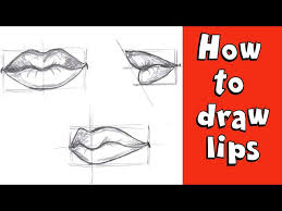 how to draw realistic lips 3 views