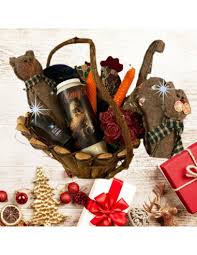 merry gift basket with