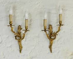 Pair French Antique Wall Sconces Lights