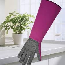long sleeve leather gardening gloves