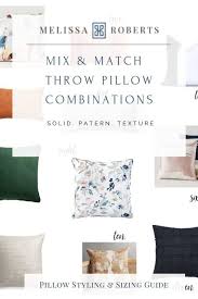 Decorative Pillows Pillow Sizing Chart Mix Match