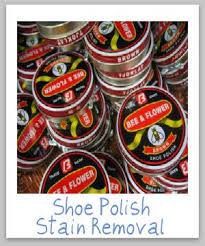 how to remove shoe polish stains