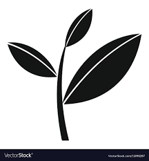 tea leaf sprout icon simple style